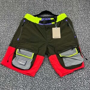 AlphaStyle Mervin Hiking Shorts Men Large Dark Olive Colorblock Outdoor New L 35